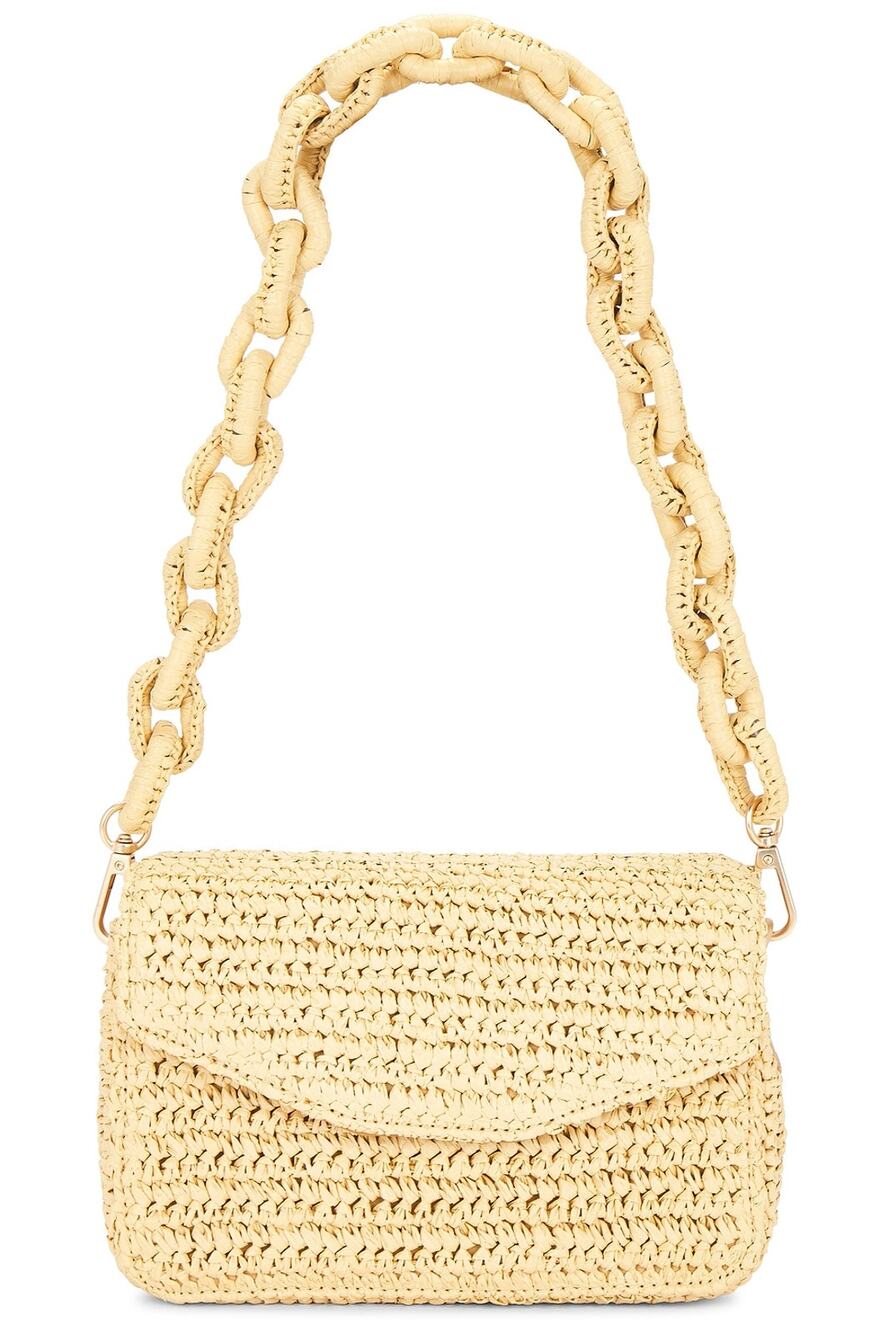 Lspace Woven Beige Sunrise Shoulder Bag